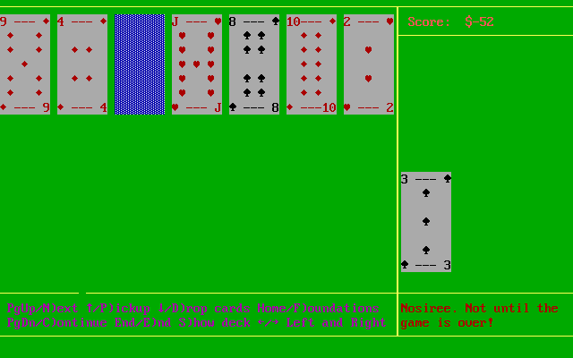 Las Vegas Solitaire (1990 - DOS). Ссылки, описание, обзоры, скриншоты