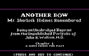 Sherlock Holmes in "Another Bow"