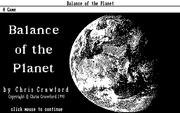 Balance of the Planet