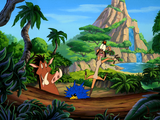 [Скриншот: Disney's Hot Shots CD-ROM Game - Timon & Pumbaa's Jungle Pinball]