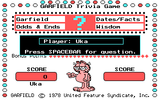[Скриншот: Garfield Trivia Game]