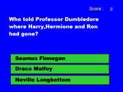 Harry Potter Quiztime