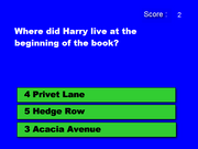 Harry Potter Quiztime