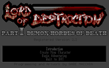 [Скриншот: Lord of Destruction Part 1 - Demon Hordes of Death]