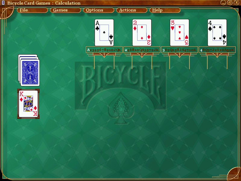 Скриншоты Microsoft Bicycle Card Games на OldGames.RU