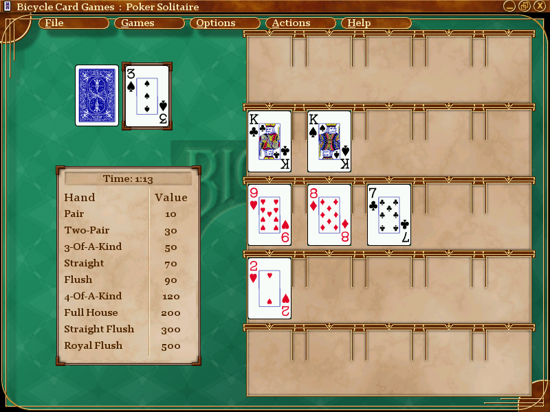 Скриншоты Microsoft Bicycle Card Games на OldGames.RU