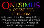 Onesimus: A Quest for Freedom
