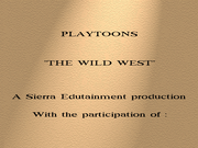 Playtoons: The Wild West