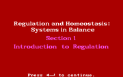 Regulation and Homeostasis: Systems in Balance