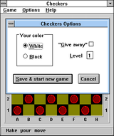 [Скриншот: Шашки для Windows]