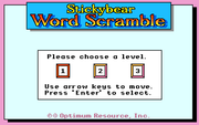 Stickybear Word Scramble