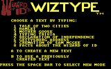 [Скриншот: Wizard of Id's WizType]