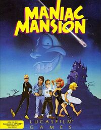 Maniac Mansion (Commodore 64) box front cover.jpg