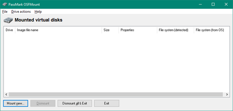 Рисунок 15 – Основной экран программы OSFMount