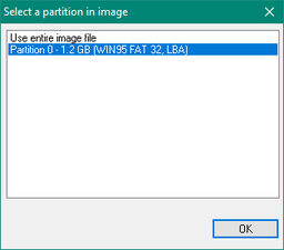 Рисунок 17 – Выбор раздела для монтирования